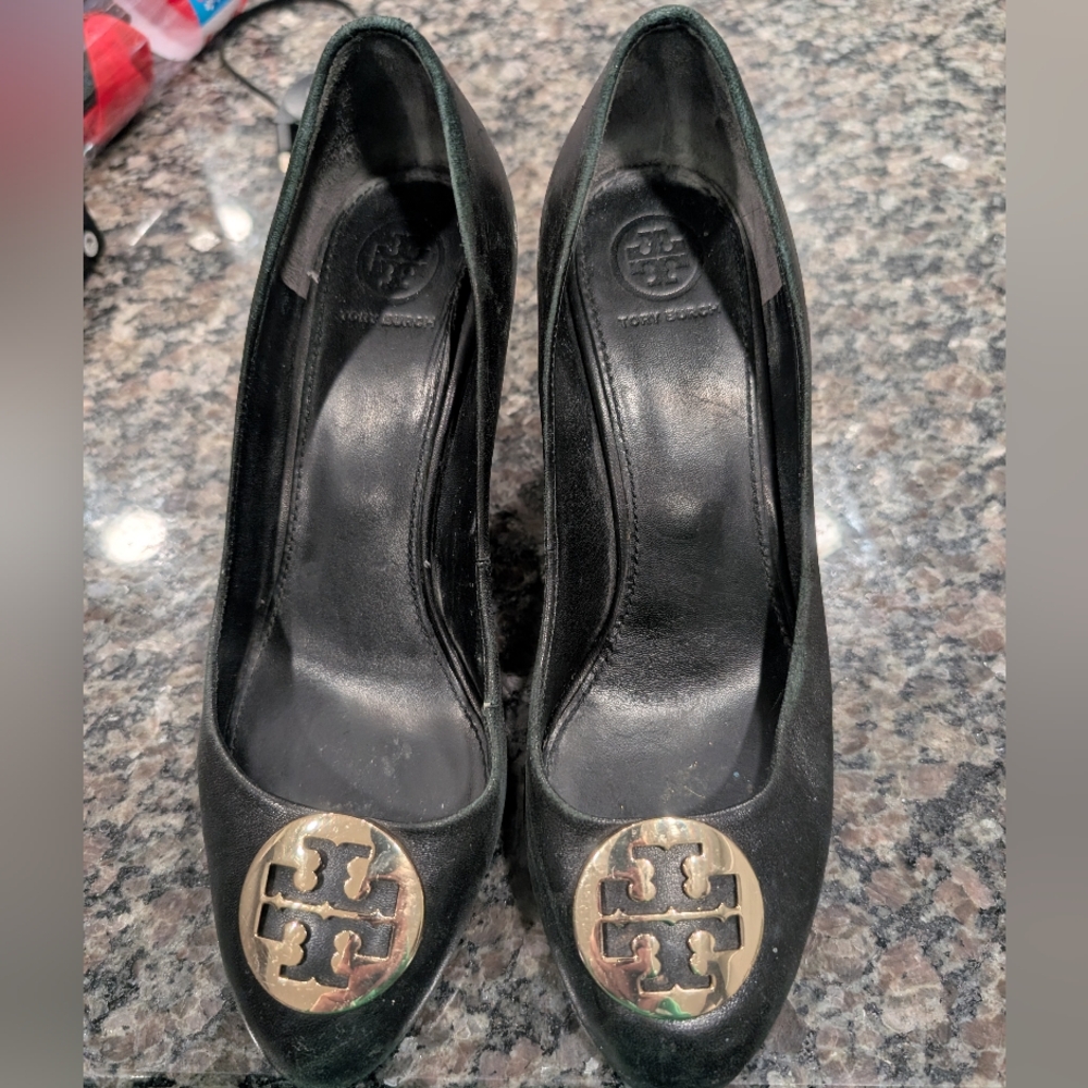 Tory Burch Black Wedges | Size 8